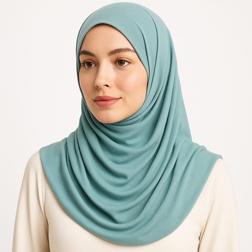 Premium Jersey Veil for Women – Lightweight, Non-Slip, Breathable, Everyday Hijab – Soft Stretch Fabric, Elegant Draping Size - Large -  (31 in x 78 in)