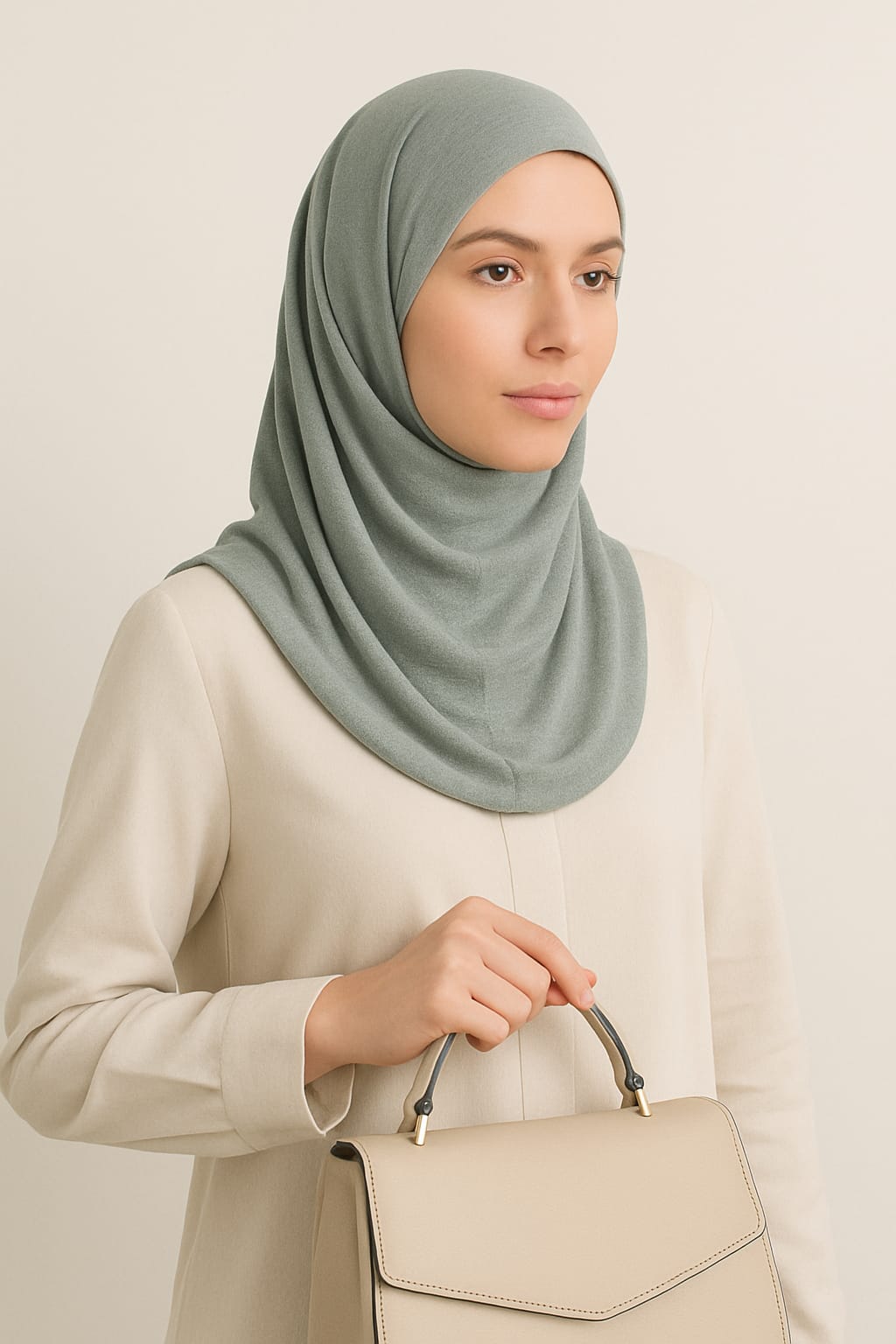 Premium Jersey Veil for Women – Lightweight, Non-Slip, Breathable, Everyday Hijab – Soft Stretch Fabric, Elegant Draping Size - Large -  (31 in x 78 in)