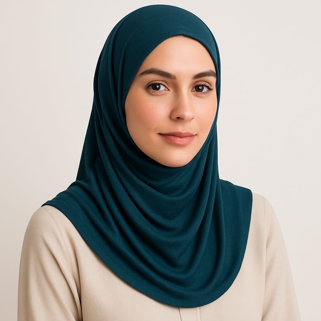 Premium Jersey Veil for Women – Lightweight, Non-Slip, Breathable, Everyday Hijab – Soft Stretch Fabric, Elegant Draping Size - Large -  (31 in x 78 in)