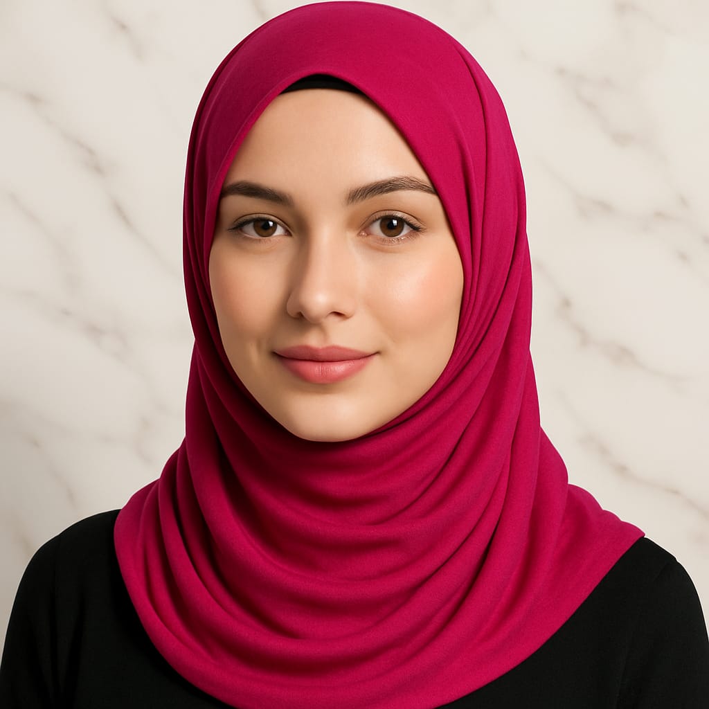 Premium Jersey Veil for Women – Lightweight, Non-Slip, Breathable, Everyday Hijab – Soft Stretch Fabric, Elegant Draping Size - Large -  (31 in x 78 in)