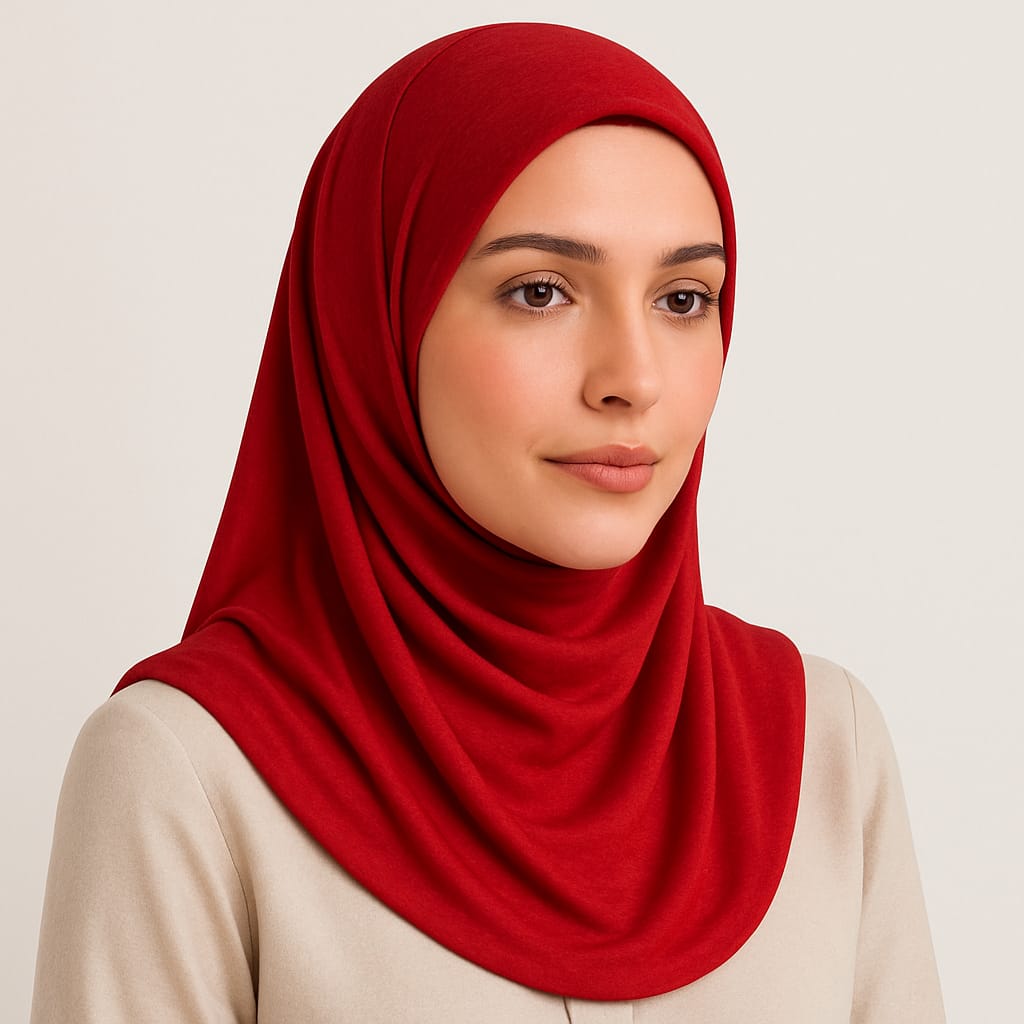 Premium Jersey Veil for Women – Lightweight, Non-Slip, Breathable, Everyday Hijab – Soft Stretch Fabric, Elegant Draping Size - Large -  (31 in x 78 in)
